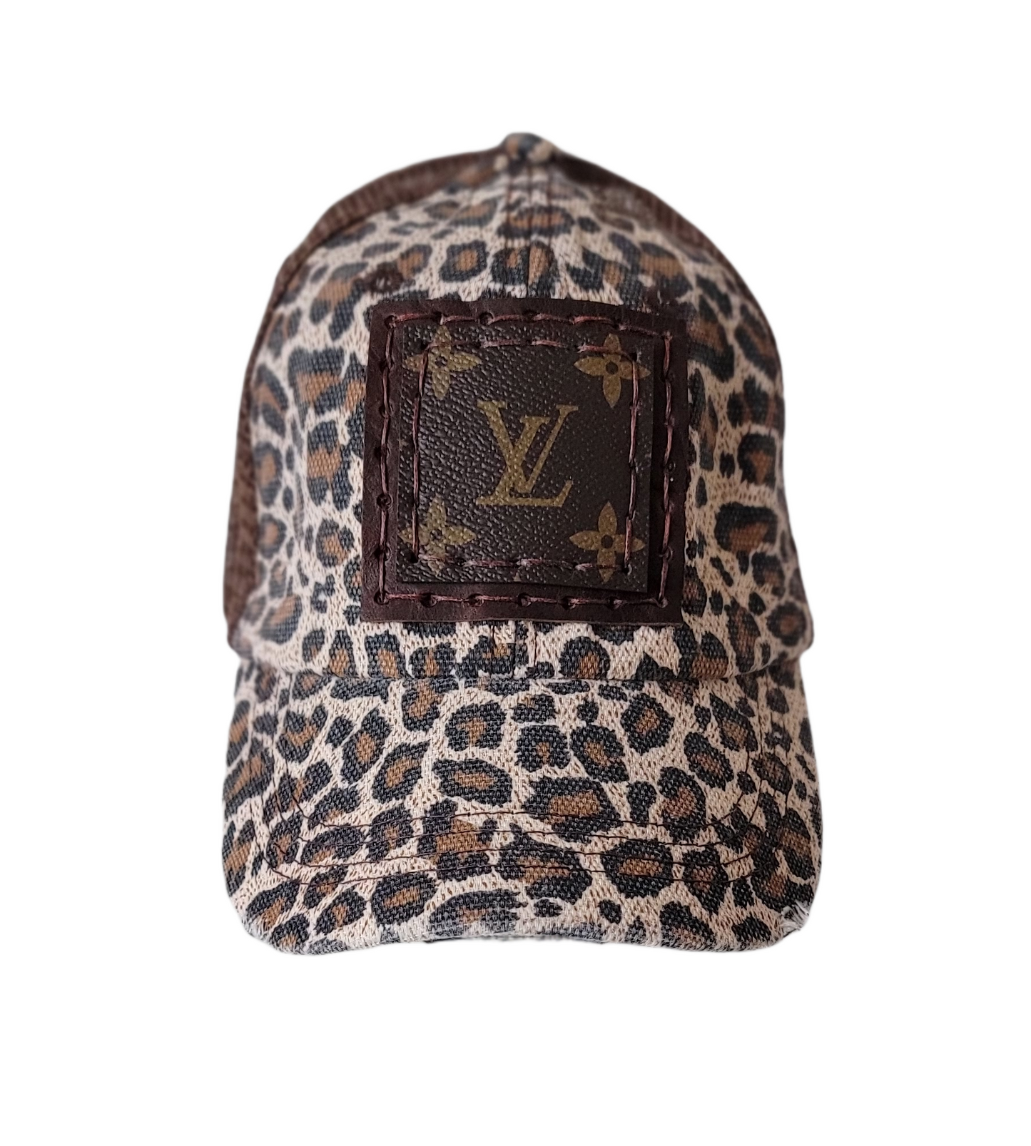 Leopard Print Trucker Hat - Brown